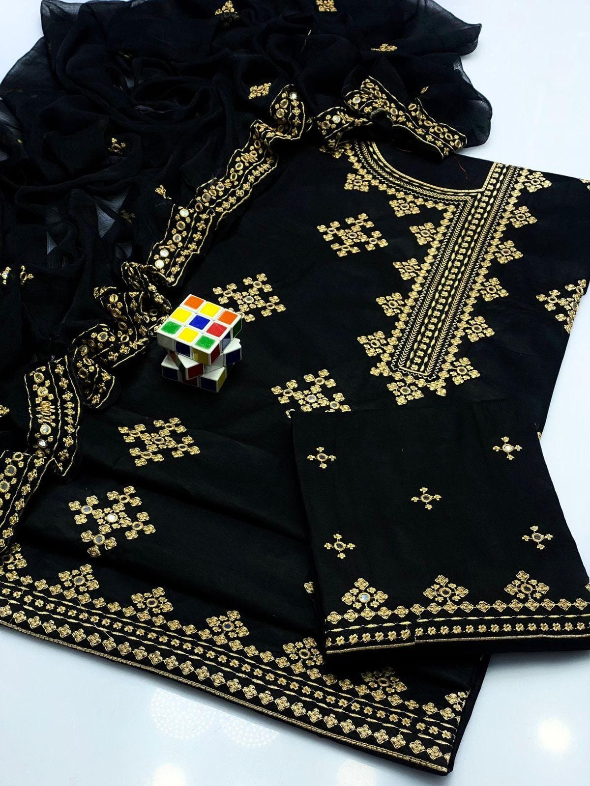 Luxury Fully Sequence Embroiduered 3PC Suit