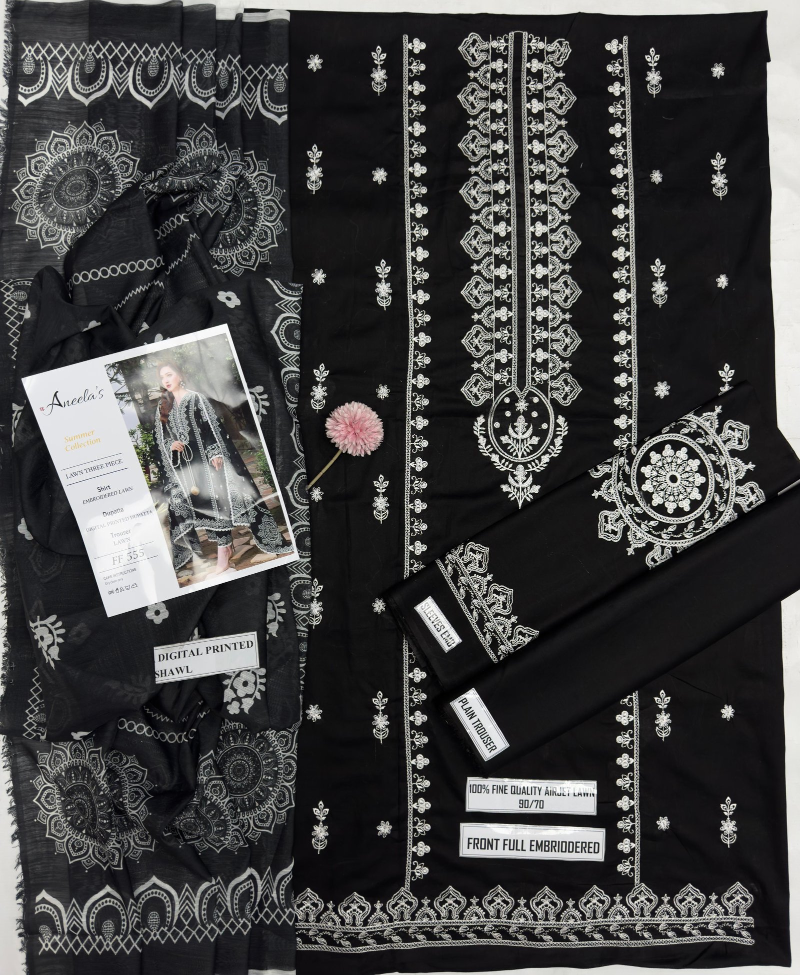 Summer Airjet Lawn 3PC Heavy Embroidered Suit