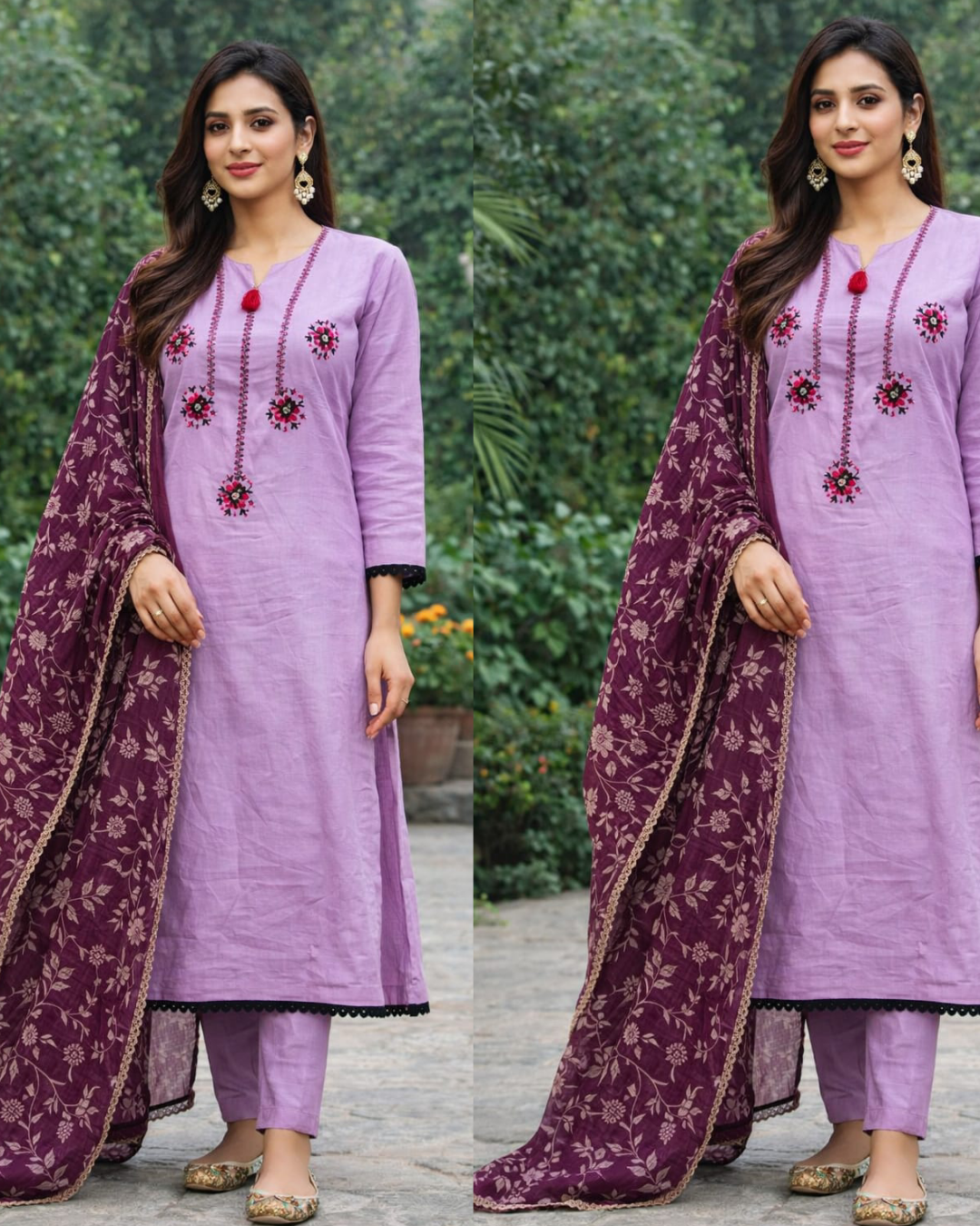 3-piece embroidered lawn suit
