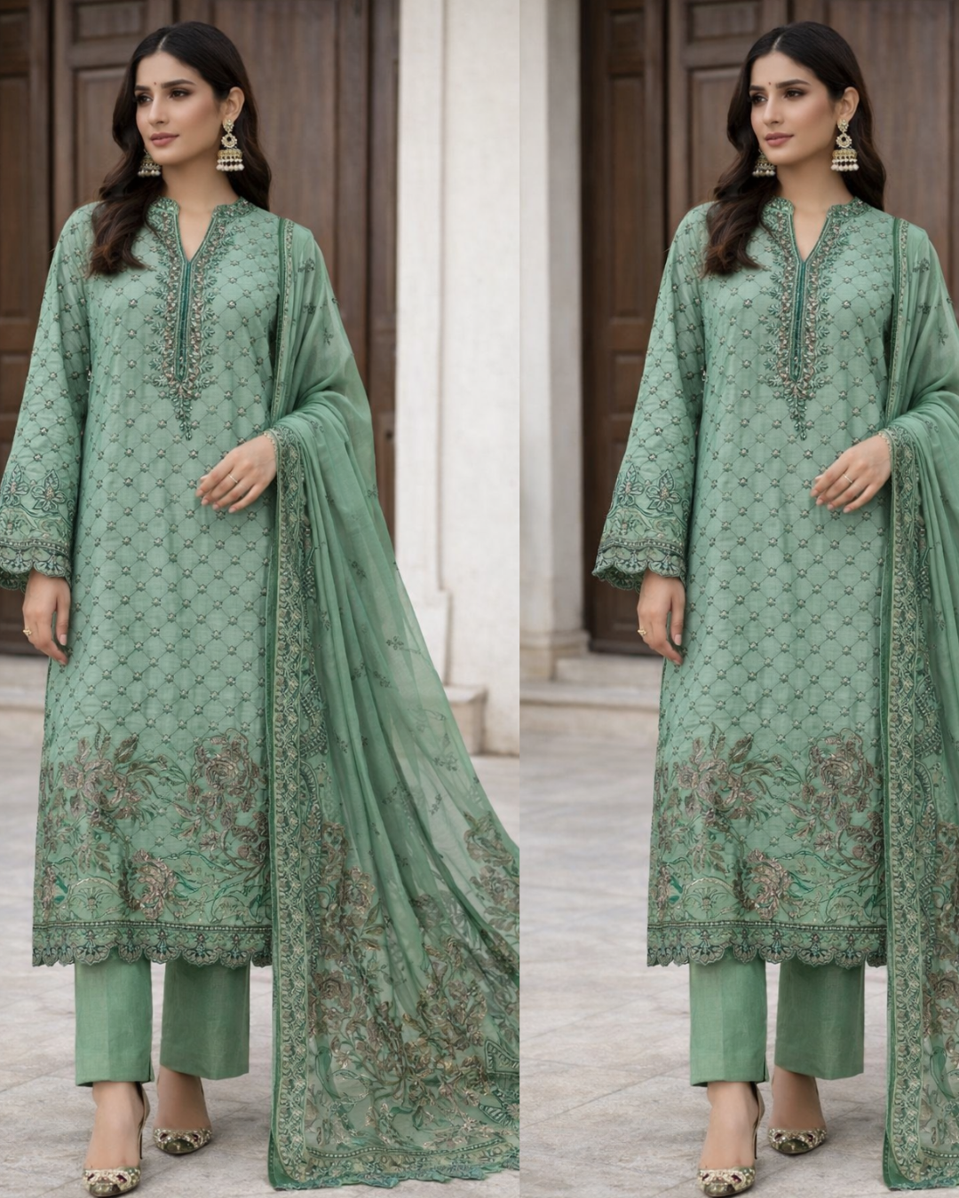 Bamber chiffon dupatta