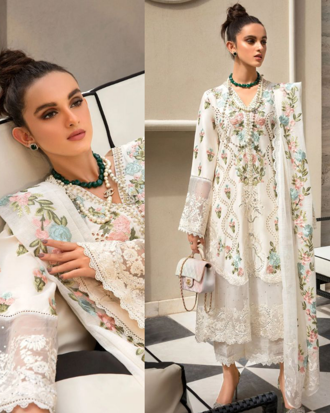 Luxury 3PC lawn suit