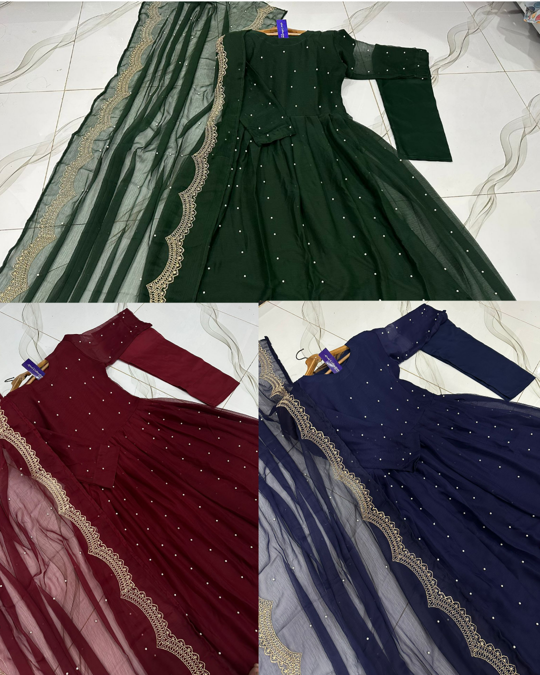 3 Piece Suit (Maxi + Trouser + Dupatta)