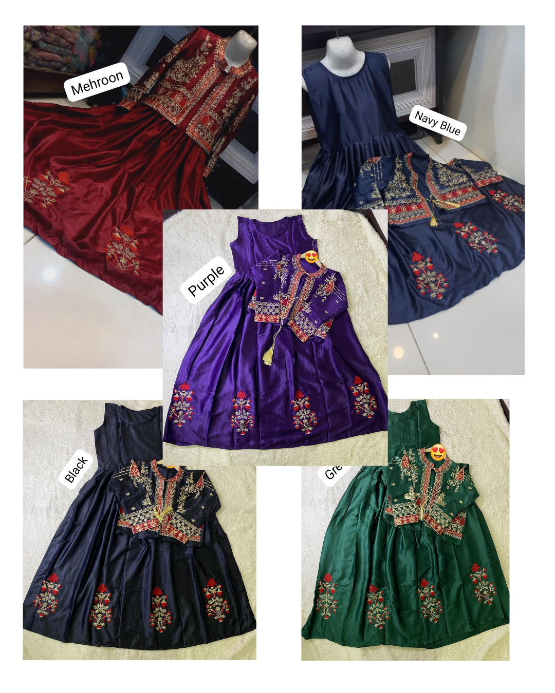 Embroidered maxi set