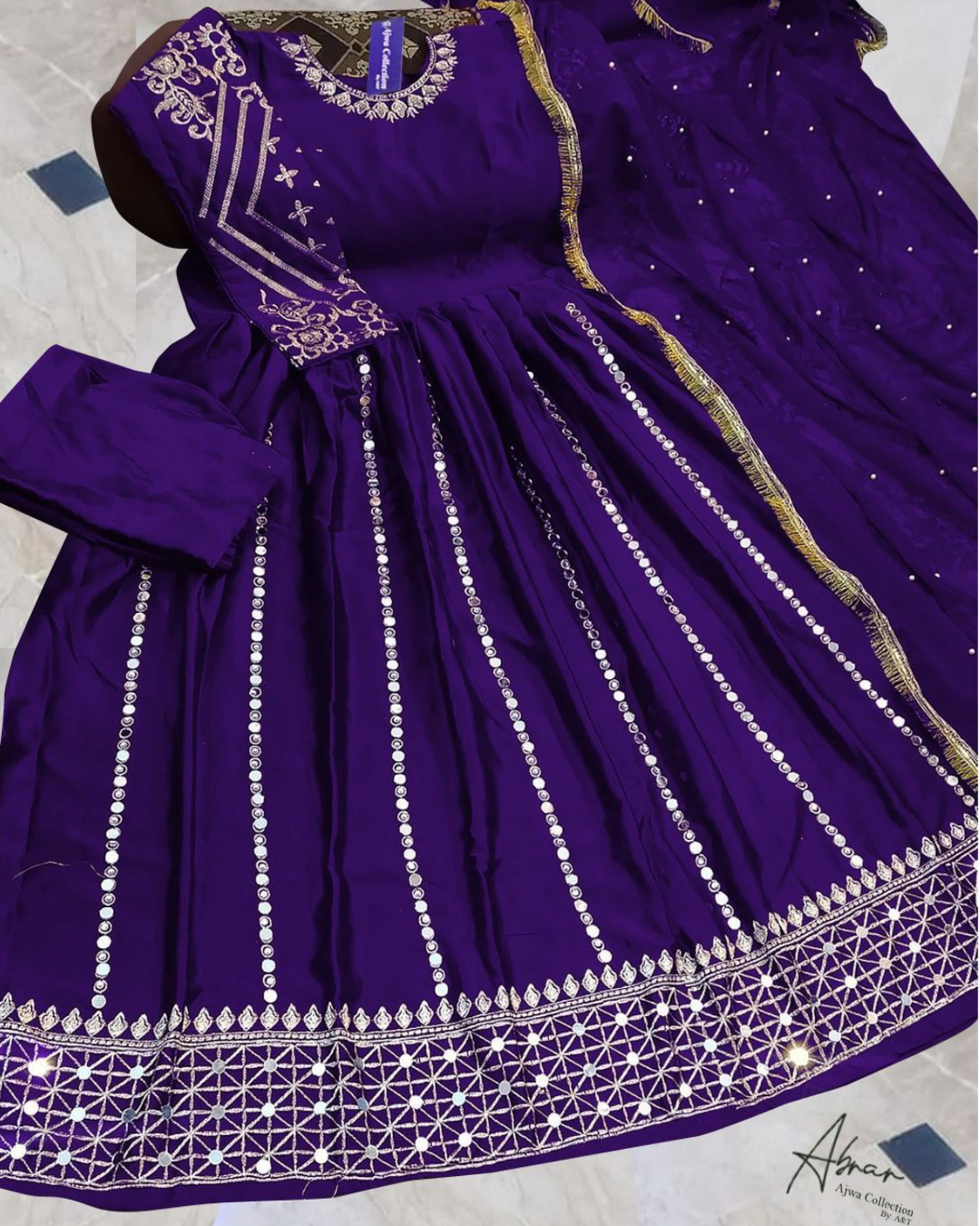 Heavy Embroidery Handwork Maxi