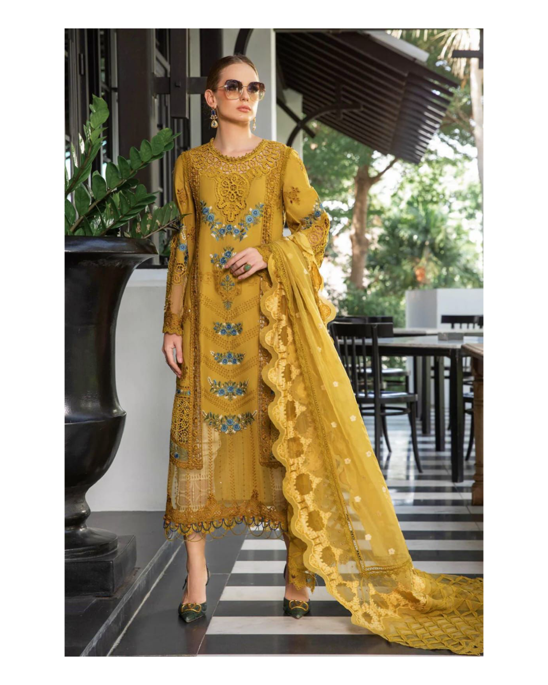 MARIA.B Chikankari Embroidered Lawn Cotton 3PC